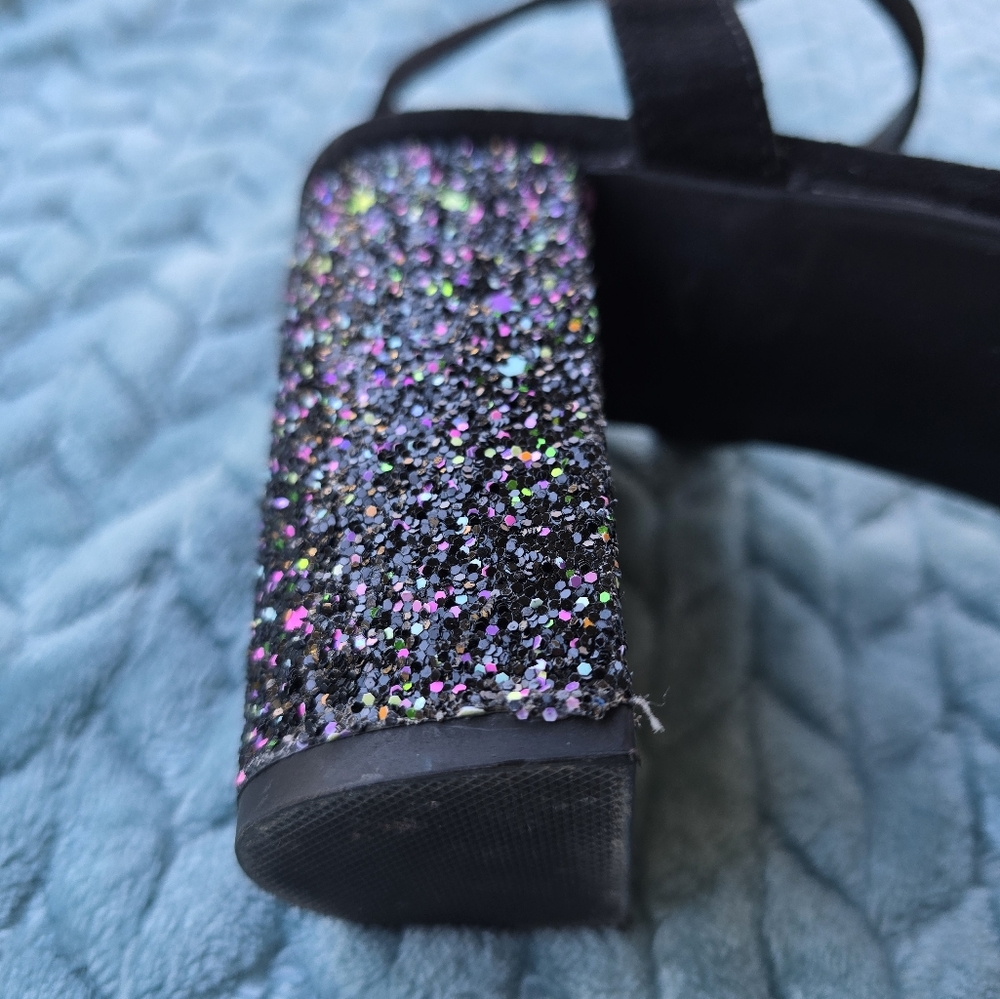 Jellypop US 11M Black High Heels with Sparkles - Picture 4 of 7